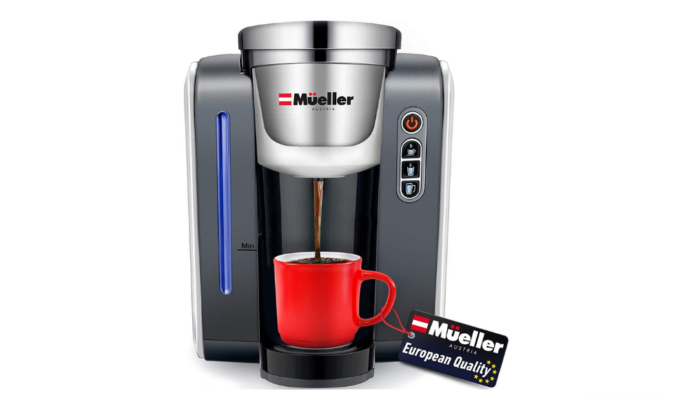 Mueller Single Serve Pod Compatible Coffee Maker Machine With 4 Brew Sizes